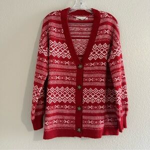 Red Patterned Women's Sweater